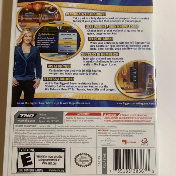 The Biggest Loser Challenge - Nintendo Wii - Video Game - COMPLETE WITH MANUAL - Picture 2 of 3